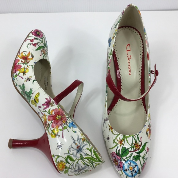 CL by Laundry Floral Design Pumps Shoes Size 9-1/2 - Picture 6 of 10